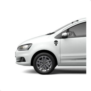 Emblema Caveira Justiceiro Pequeno Carro Preto