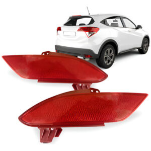 Par Refletor Parachoque Traseiro Hrv 2015 2016 Preto