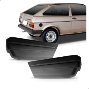 Par Polaina Parachoque Traseira Gol 1984 1985 1986 Preta