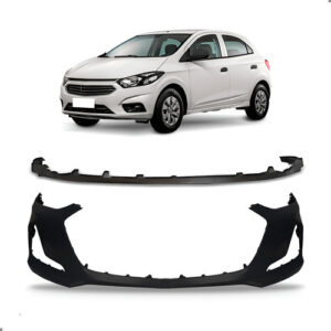 Kit Parachoque Diant. Para Onix 2020 A 2025 Com Saia Spoiler Preto
