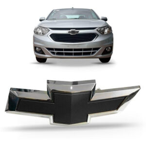 Emblema Grade Dianteira Cobalt 2016 A 2019 Black Piano