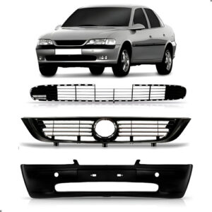 Kit Parachoque E Grades Vectra 1997 1998 1999 Preto Preto