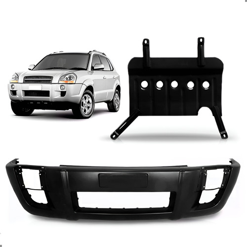Kit Envolvente Para Tucson 2005 A 2015 Com Protetor Carter Preto