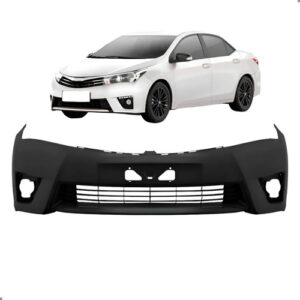 Parachoque Dianteiro Para Corolla 2014 2017 Preto Com Furo Preto