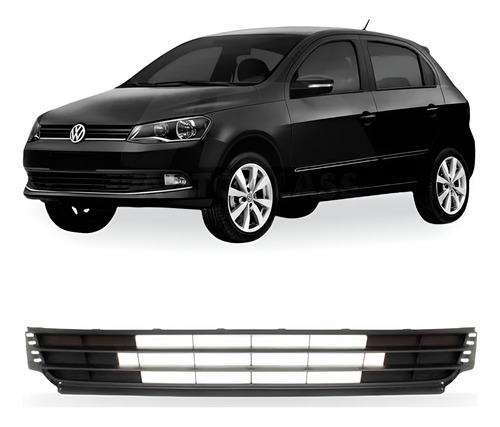 Grade Central Parachoque Gol G6 2013 A 2016 C/ Friso Cromado