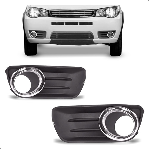 Par Grade Paracho Para Fiat Palio Way 14 A 16 C/furo Milha Preto Ambos Lados