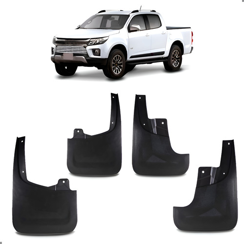 Kit 4 Pçs Parabarro S10 Dianteiro Traseiro Fixação 2012 2013