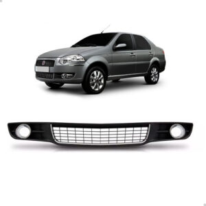 Grade Central Grand Siena 2008 A 2011 Preta Com Furo Milha