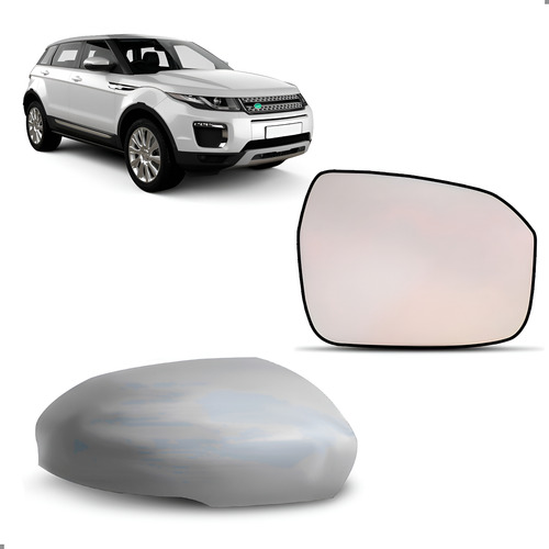 Kit Capa E Lente Retrovisor Para Evoque 2012 2013 Direita Direito