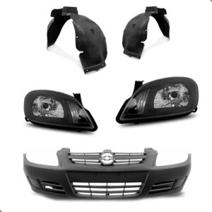 Kit Frente Celta 2007 2008 A 2012 Com Par Farol E Parabarro Preto