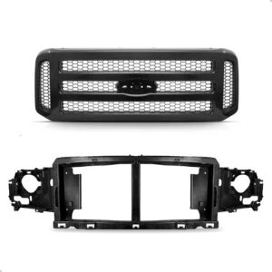 Kit Grade E Painel Mini Frente Ford F250 06 A 2012 Cor Preta