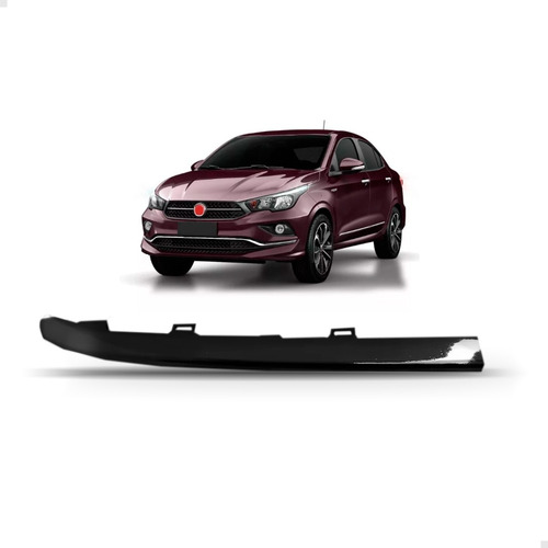 Aro Friso Da Grade Para Fiat Cronos 17/23 Black Piano Ld Preto ( Black Piano) Direita Passageiro