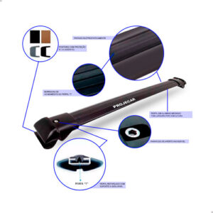 Kit Travessa Teto Livina X-gear + Maleiro Dobrável 380 L Preto