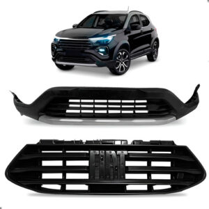 Kit Grades Para Pulse 2022 2023 2024 2025 Com Spoiler Prata Preto