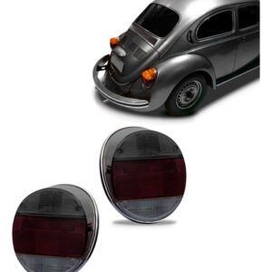 Par Lanterna Traseira Vw Fusca 1979 A 1996 Fume Preto