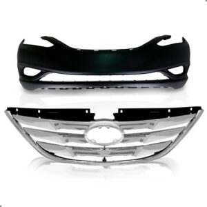 Envolvente Para Sonata 2011 2012 2013 2014 Com Grade Cromada Preto