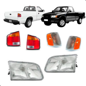 Kit Farol Lanterna E Pisca Para S10 95 96 97 98 99 2000 Rubi E Cristal