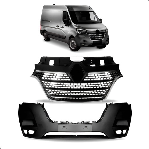 Kit Parachoque Grade Para Master 2022 2023 2024 2025 Novo Preto