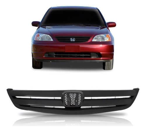 Tela Frontal Civic 2001 2002 2003 Preta Tela Frontal Central Preta
