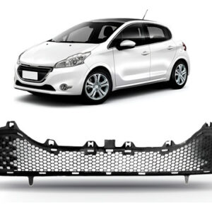 Grade Central Parachoque Peugeot 208 13/16 - Preta