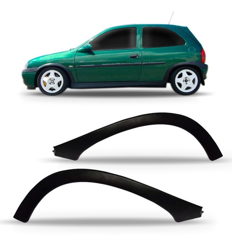Par Moldura Acabamento Paralama Corsa 94 A 02 Traseiro Hatch