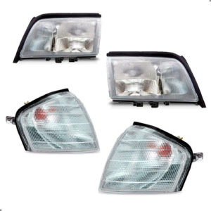 Kit Par Farol E Par Sinaleira Para Mercedes C220 94 95 1996 Ambos Lados