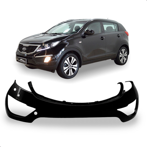 Parachoque Dianteiro Sportage Lx 2014 A 2016 Preto Pintado Preto