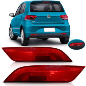 Par Refletor Parachoque Traseiro Fox 2015 2016 2017 Vermelho