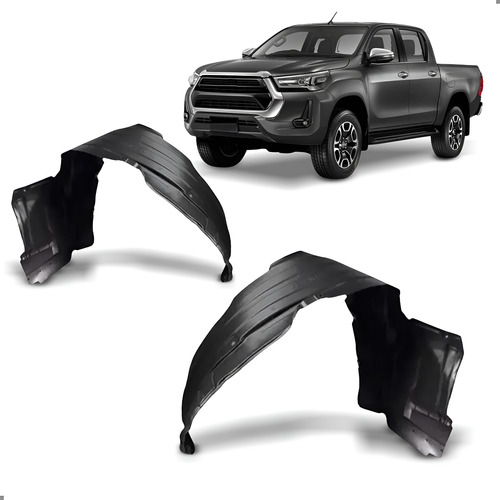 Par Parabarro Protetor Dianteiro Para Hilux Srv 2021 A 2024