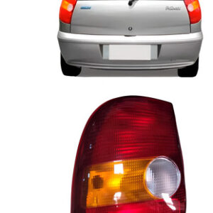 Lanterna Traseira Palio Tricolor 1995/2000 Carcaça Vermelho Direito/passageiro Vermelho