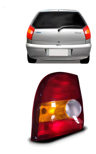 Lanterna Traseira Palio Tricolor 1995/2000 Carcaça Vermelho Direito/passageiro Vermelho