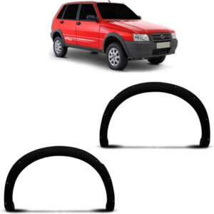 Par Moldura Paralama Traseiro Uno Way Preto 2004/2012 Oferta