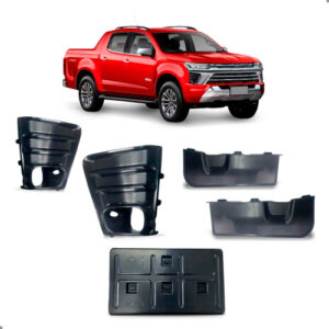 Par Defletor Par Chevrolet S10 25 A 2026 -  Kit De Grades Preto