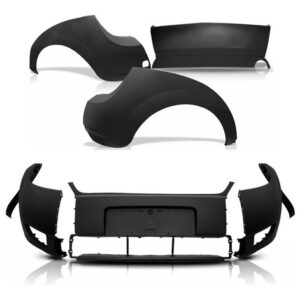 Kit De Parachoques E Grade Ka Dianteiro Traseiro  1a Linha  Preto