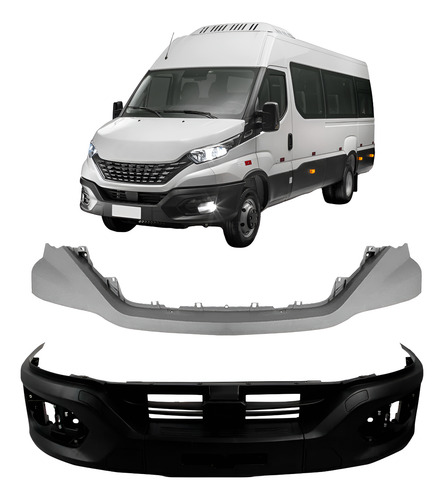 Kit Envolvente Para Iveco 2020 A 2023 Superior E Inferior - Preto