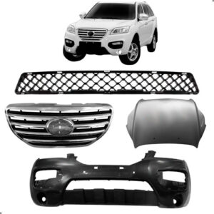 Kit Capo Parachoque Grade Para Lifan X60 2013 2014 2015 2016 Para Pintar
