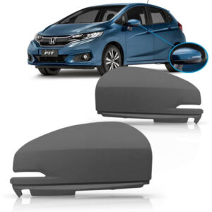 Par Capa Retrovisor Honda Fit 2015 2016 2017 Com Furo Pisca