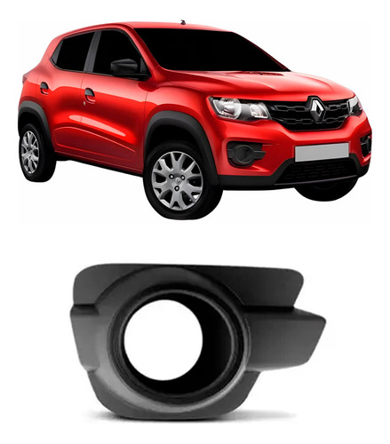 Grade Parachoque Para Kwid 2017 A 2022 C/m C/f Milha Direito/passagero Fosco