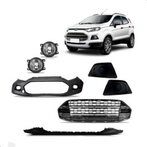 Kit Parachoque Dianteiro Ecosport 2013 A 2026 Preto C/ Grade Preto