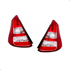 Par Lanterna Traseira Para Sandero 2012 A 2014 Com Friso Ambos Lados Vermelho