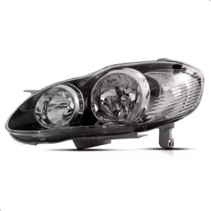 Par Farol Corolla Fielder 2003 A 2008 Mascara Negra Direito
