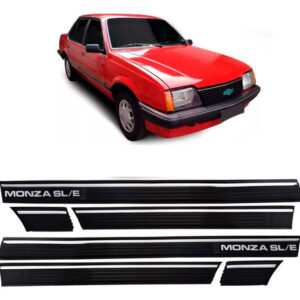 Borrachão Porta Lateral Monza Sle 1983 A 1987 4p Com 6 Peças