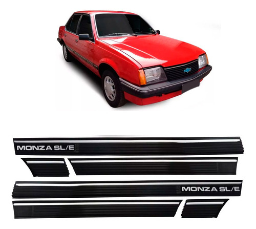 Borrachão Porta Lateral Monza Sle 1983 A 1987 4p Com 6 Peças