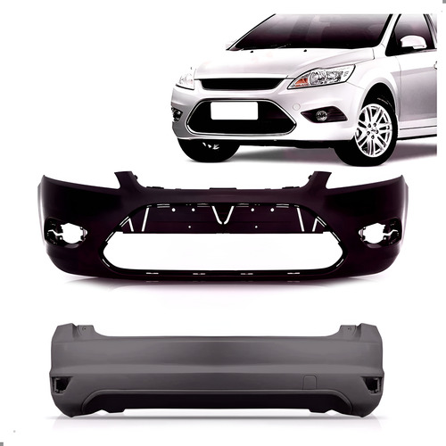 Par Envolvente Focus 2009 A 2013 Hatch Dianteiro E Traseiro Preto