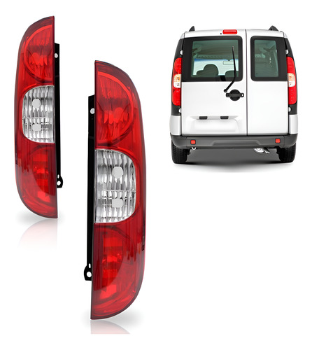 Par Lanterna Traseira Fiorino 14 A 23 Doblo 10 A 21 Ambos Lados Vermelho