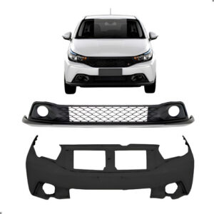Kit Parachoque Para Fiat Argo 2023 2024 2025 Saia Inferior Preto