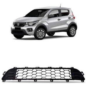 Tela Frontal Central Parachoque Mobi 2021 2022 2023 Preta Preto