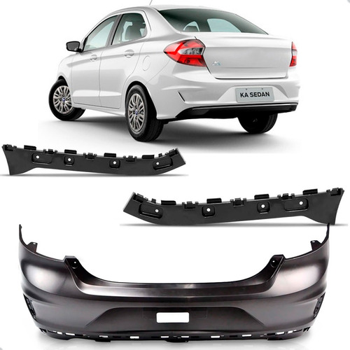 Kit Parachoque Traseiro Com Guias Ka Sedan 2019 20 21 2022