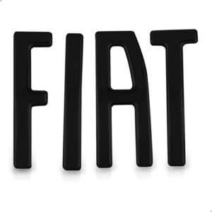 Logo Tampa Traseira Para Fiat Strada 2021 2022 2023 Preto