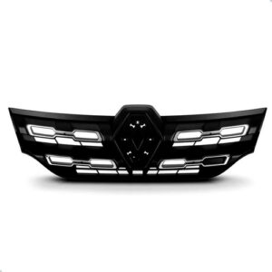 Tela Frontal Kwid 2017 A 2022 C/ Frisos E Moldura Cromada Preto